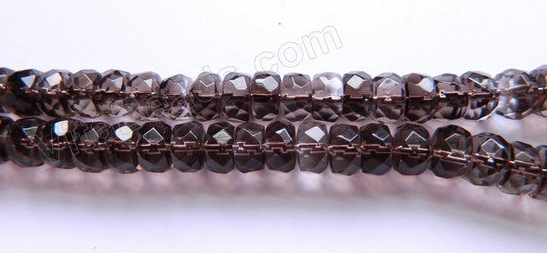 Smoky Topaz Natural AAA  -  Faceted Heishi, Faceted Rondel  15"    9x5mm