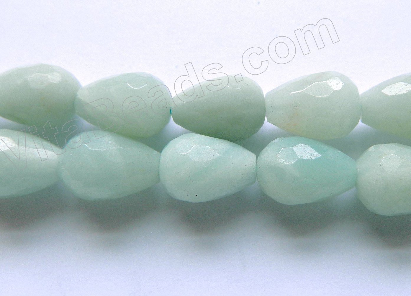Amazonite A  -  Faceted Drop 16"