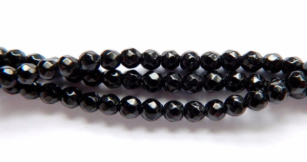 Black Onyx  -  Small Faceted Round