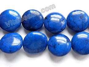 Lapis Blue Crack Turquoise  -  Puff Coins  16"