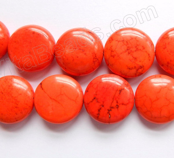 Orange Crack Turquoise  -  Puff Coins  16"