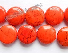 Orange Crack Turquoise  -  Puff Coins  16"