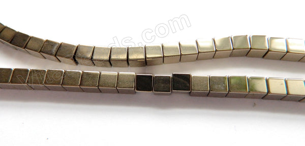 Pyrite Plated Hematite  -  Cubes  16"