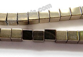 Pyrite Plated Hematite  -  Cubes  16"