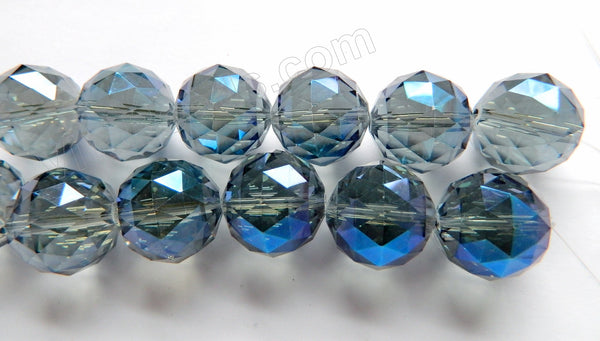 Mystic London Blue Crystal  -  Star Cut Faceted Round 9"
