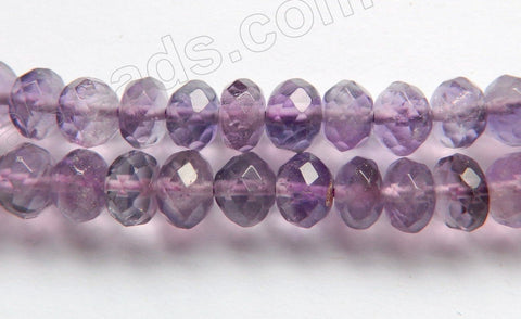 Light Amethyst Natural AA  -  Faceted Rondel  16"