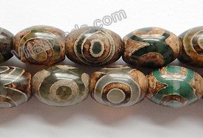 Brown Tibetan Green Eye Agate  -  Smooth Drum 14"