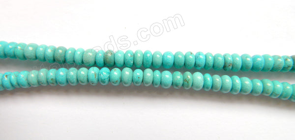 Blue Chinese Turquoise  -  Smooth Rondels 16"