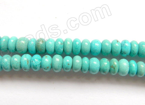 Blue Chinese Turquoise  -  Smooth Rondels 16"