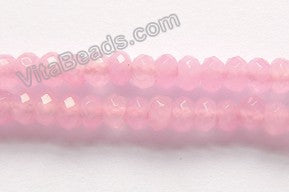 Light Lavender Jade  -  Small Faceted Rondel  15"     4 mm