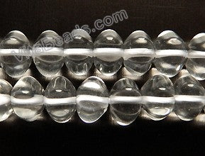 Natural Crystal AAA  -  Carved Pumpkin Beads  16"