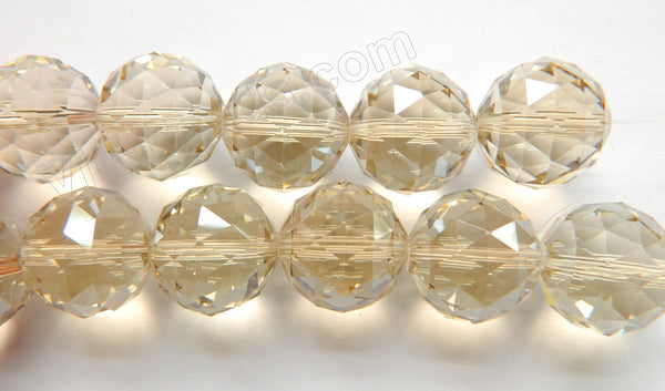 Mystic Light Champ. Crystal  -  Star Cut Faceted Round 9"