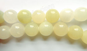 Light Green Hemimorphite Jade  -  Big Smooth Round Beads  16"