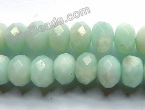 Amazonite  -  10mm Faceted Rondel  16"