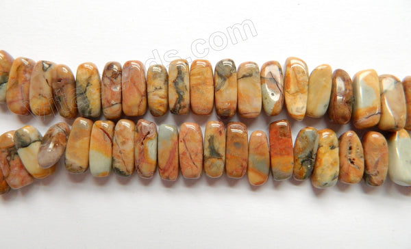 Morocoo Agate  -  Center Drilled Smooth Rectangles  16"