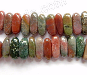 Fancy Jasper  -  Center Drilled Smooth Rectangles  16"