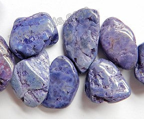 Purple Magnesite  -  Graduated Top Drilled Drop Nuggets  8"