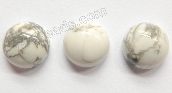 Howlite White -  Smooth Round Cabochon