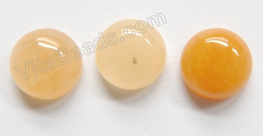 Yellow Jade  -  Smooth Round Cabochon