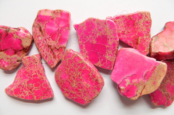 Fuchsia Impression Jasper  -  Irregular Slabs Top Side Drilled