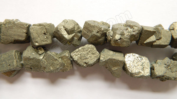 Pyrite AA Rough  -  Irregular Cube Nuggets  16"