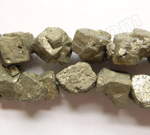 Pyrite AA Rough  -  Irregular Cube Nuggets  16"