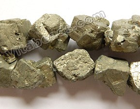 Pyrite AA Rough  -  Irregular Cube Nuggets  16"