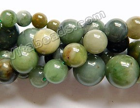 Chinese Green Jade Natural A  -  Smooth Round  16"
