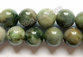 Chinese Green Jade Natural A  -  Smooth Round  16"