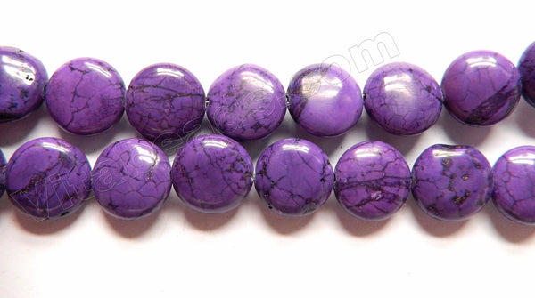 Dark Purple Turquoise  -  Puff Coin  16"