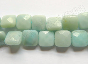 Chinese Amazonite  -  Faceted Squares  16"