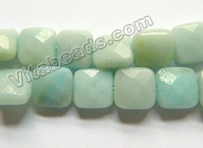 Chinese Amazonite  -  Faceted Squares  16"