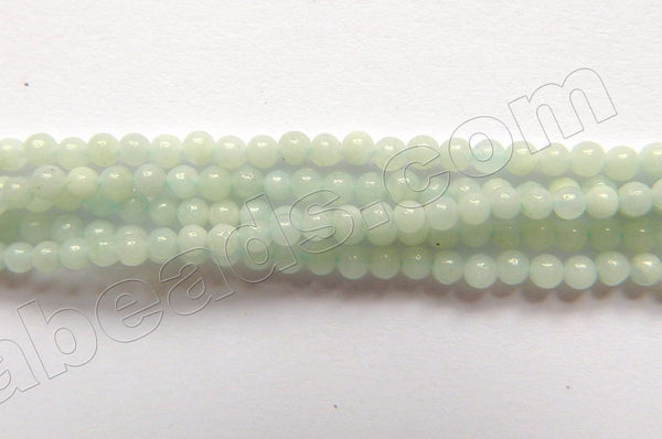 Amazonite A  - Small Smooth Round Beads  16"