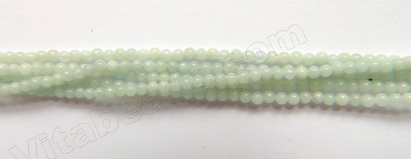 Amazonite A  - Small Smooth Round Beads  16"