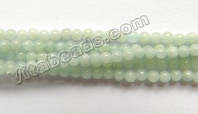 Amazonite A  - Small Smooth Round Beads  16"