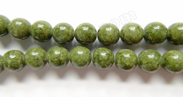 Color Fossil Agate  07  -  Smooth Round Beads 16"