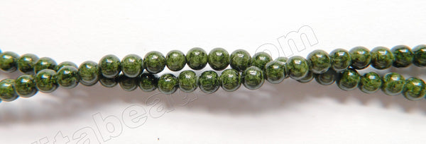 Color Fossil Agate  08  -  Smooth Round Beads 16"