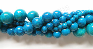 Color Fossil Agate  17  -  Smooth Round Beads 16"