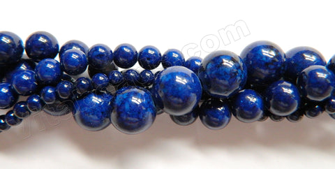Color Fossil Agate  18  -  Smooth Round Beads 16"