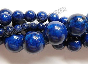 Color Fossil Agate  18  -  Smooth Round Beads 16"