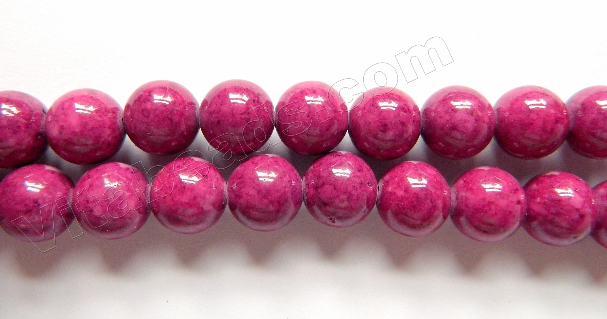 Color Fossil Agate  20  -  Smooth Round Beads 16"