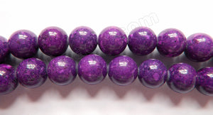 Color Fossil Agate  22  -  Smooth Round Beads 16"