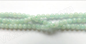 Amazonite A  - Small Smooth Round Beads  16"