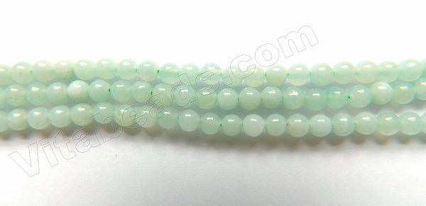 Amazonite A  - Small Smooth Round Beads  16"