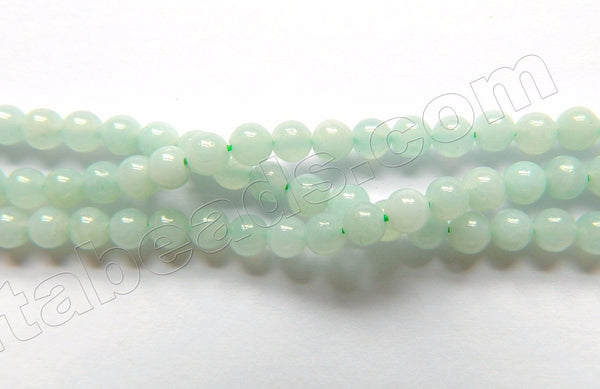 Amazonite A  - Small Smooth Round Beads  16"