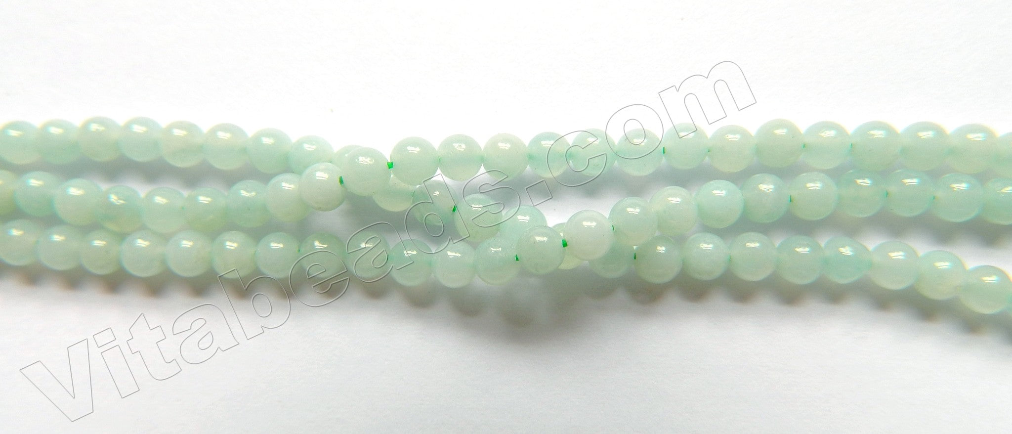 Amazonite A  - Small Smooth Round Beads  16"