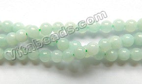 Amazonite A  - Small Smooth Round Beads  16"