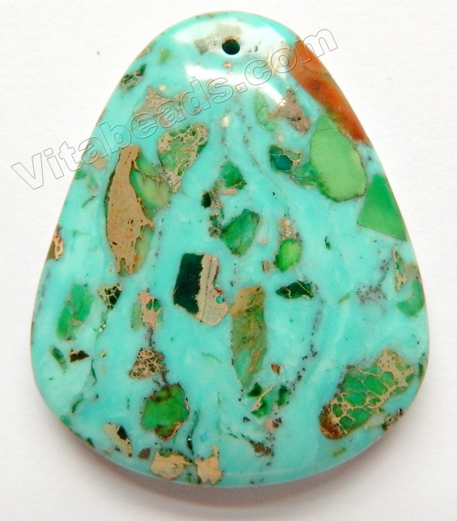 Compressed Tropical Impression Jasper - 03 Smooth Ladder Pendant