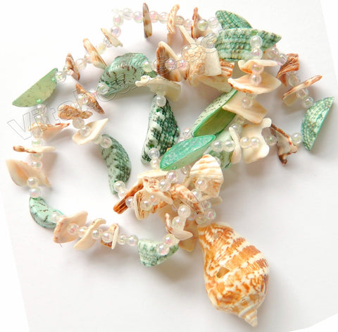 Shell Necklaces SNC 007 - Green