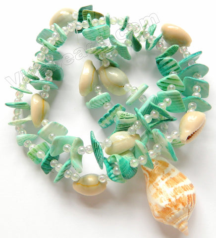 Shell Necklaces SNC 004 - Green